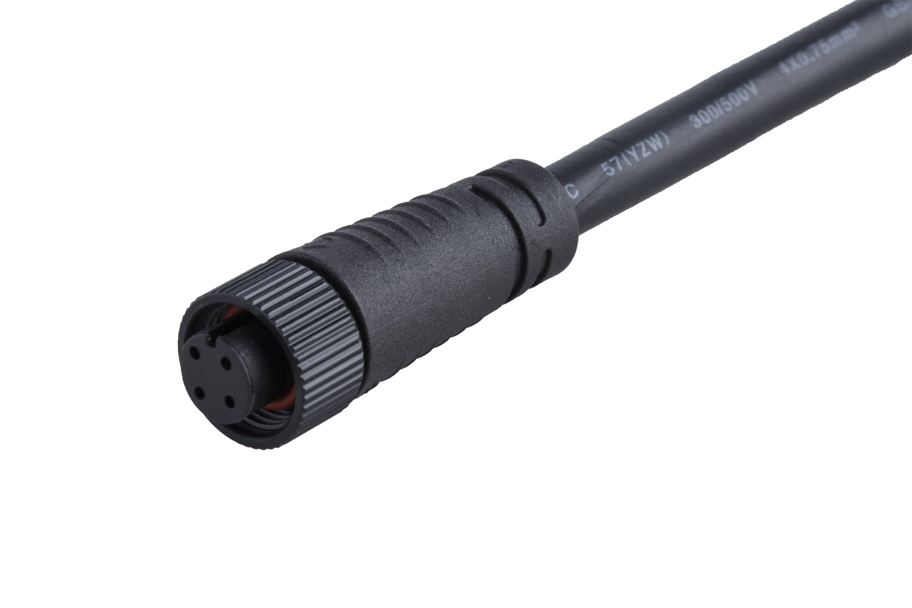 M12插针端连接器2~8芯(金属螺帽)